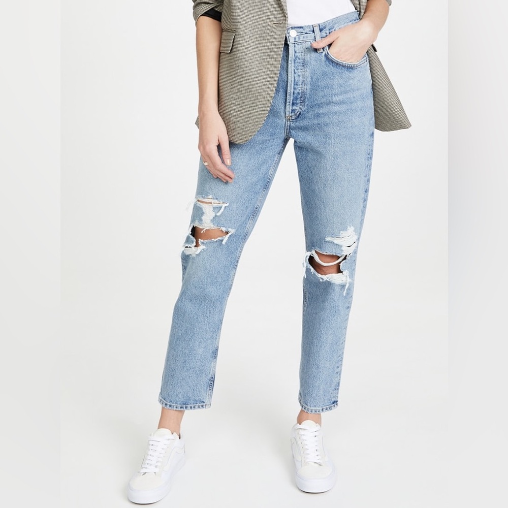 NWT AGOLDE Fen High Rise Relaxed Tapered Jean In Wander size 23